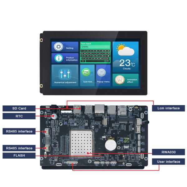 Close-up of the touch screen interface showcasing user-friendly controls.