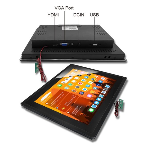 Industrial-Grade 12.1 Inch Capacitive Touch Screen Monitor - Image 2