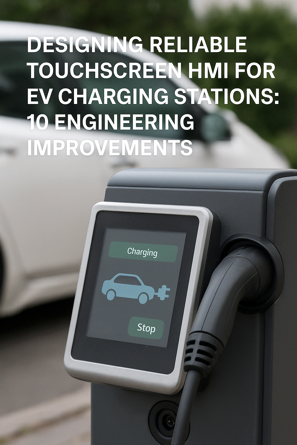 EV charging station touch screen HMI with outdoor PCAP display