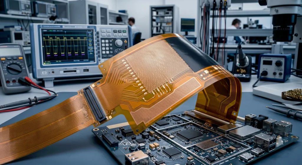 Touch FPC mesh copper design for EMC and signal integrity optimization
