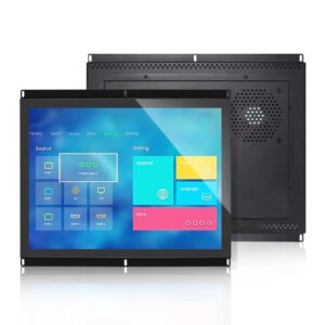 Open frame touch screen monitor with HDMI VGA power and USB touch interface ports