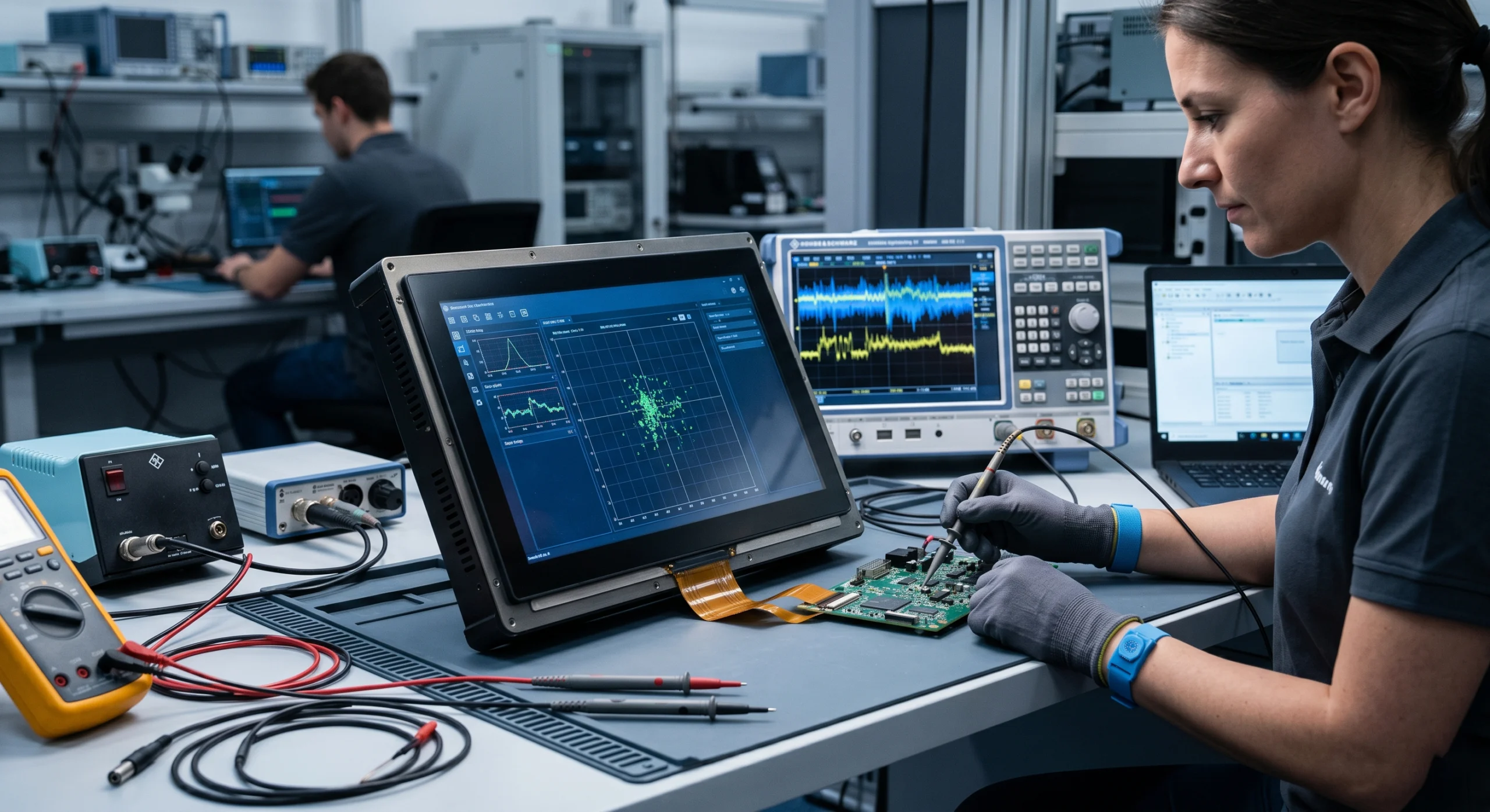 PCAP touch sensitivity issue after LCD lamination in an industrial touch display module