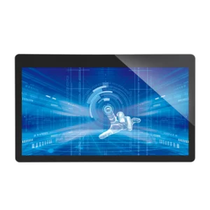 15.6 inch slim industrial touch screen monitor front view for OEM HMI applications