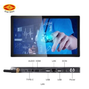 21.5 inch stainless steel touch screen monitor for clean industrial HMI