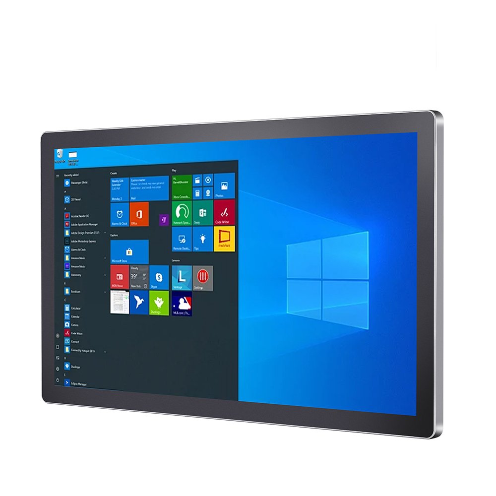 Painel PC industrial com tela touch integrado a uma máquina
