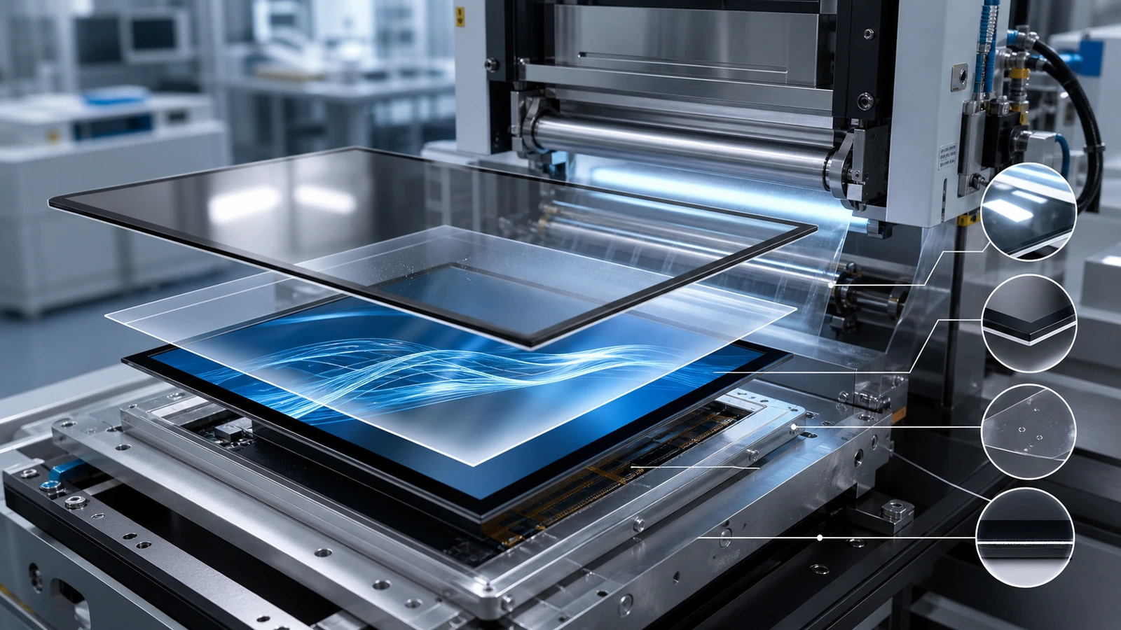 Confronto tra optical bonding e air bonding su display touch