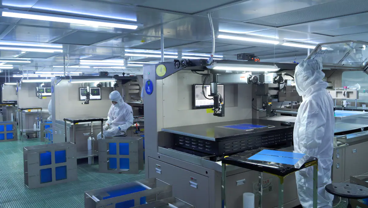 Touch panel production line
